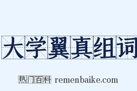 大学翼真组词是什么意思的图片